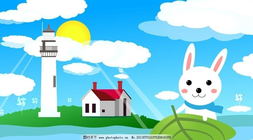 少年兔奇幻漂流 奇幻 太阳 阳光 小船 大海 海浪 灯塔 童话 蓝天 白云 兔子 儿童 卡通 流行 可爱 小清新 夏日 航海 欢乐 愉快 开心 轻松 别墅 房子 地产 风车 魔法 幻想 云彩 树叶 岛 插画 插图 绘本 海景 设计 动漫 围巾 动物 拟人 冒险 月亮 情人节 七夕 玉兔 游戏 卡通设计 广告设计 矢量 AI