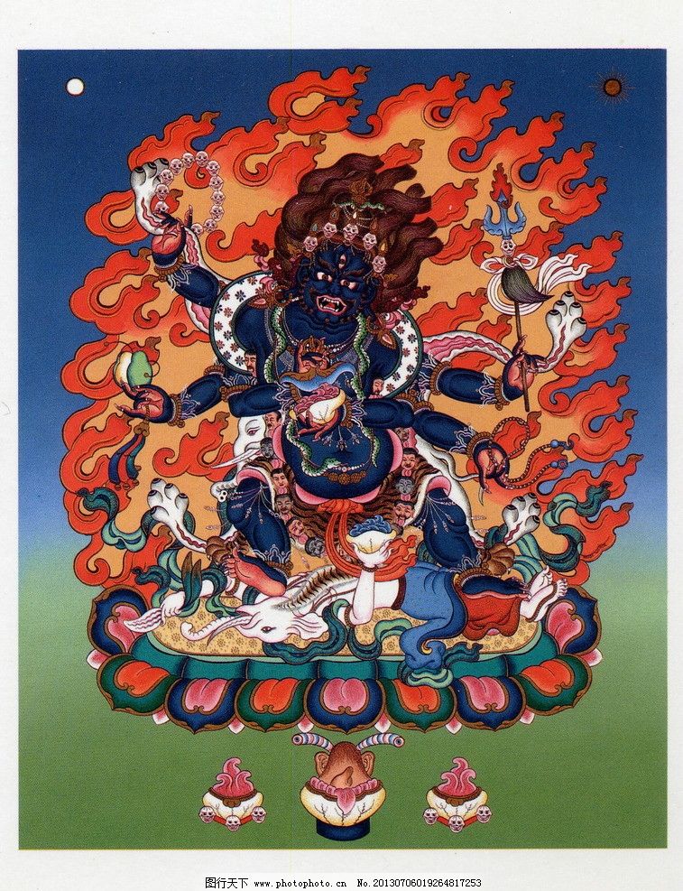 六臂玛哈嘎拉图片,设计素材 六臂玛哈嘎拉模板下载 佛教-图行天下图库