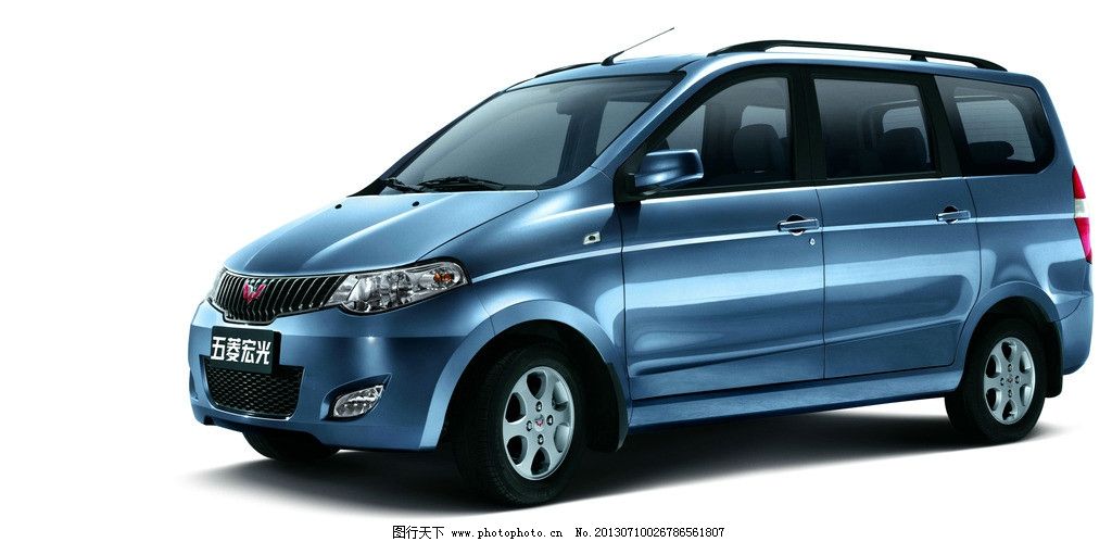 五菱宏光 五菱汽车 上汽通用五菱 宝石蓝 侧面 商务车 蓝色 交通工具