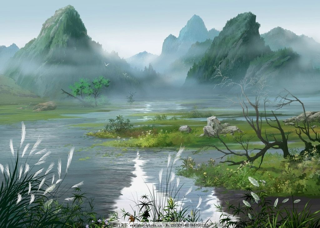 蓝光动漫风景图片