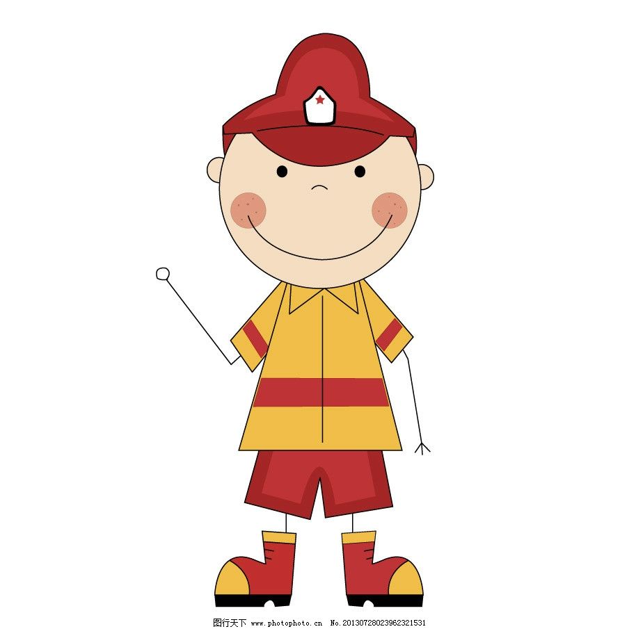 消防3d小人高清图片其他人物|拿着消防水龙头
