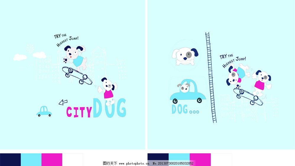 小狗卡通插画 卡通 插画 配色卡 色谱 小狗 滑板 骨头 汽车 梯子 箭头 英文单词 卡通狗 宠物狗 狗狗 斑点狗 卡通小狗 狗 可爱猫狗 狗粮 狗脚印 狗骨头 篮球 体育 电子狗 矢量狗 生物世界 可爱底纹背景 底纹背景 底纹边框 卡通动物 矢量 高清图片 卡通设计 广告设计 EPS
