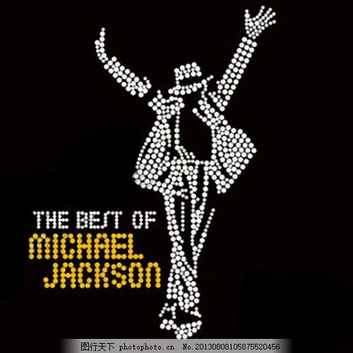 烫钻 迈克杰克逊 英文 免费素材