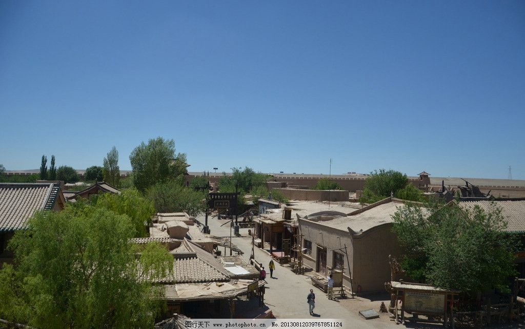 敦煌古城 唐朝 影视 大漠 绿洲 建筑园林 摄影