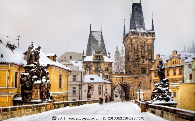 雪色风景城堡