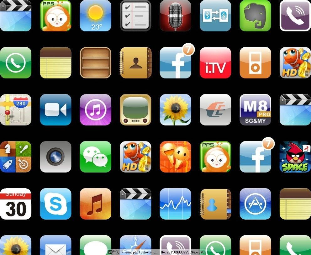 iso应用图标 icon iso 苹果 apple iphone 应用 图标 程序 游戏 软件 电影 pps 天气 愤怒的小鸟 联系人 蓝牙 麦克风 电话 iTV 捕鱼达人 相册 视频录像 m8 facebook 微信 导航 日历 相机 记事本 邮件 短信 ipod 矢量设计图 广告设计 矢量 CDR