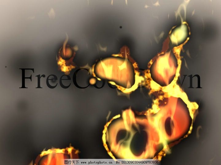 AE火焰燃烧文字图片