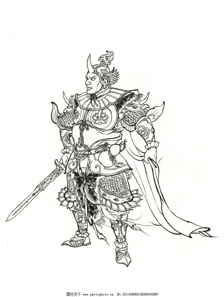 银角大王 西游记 妖怪 白描 西游记人物图 绘画书法 文化艺术