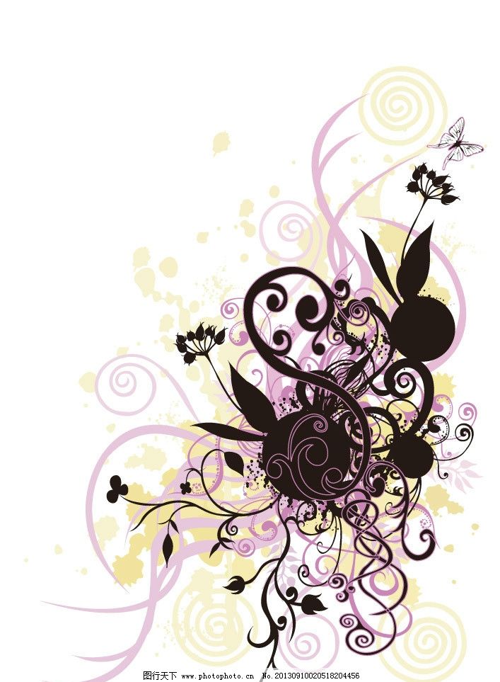 花纹 动感线条 华丽曲线 条纹 炫彩 欧式花纹 古典花纹 潮流底纹 海报