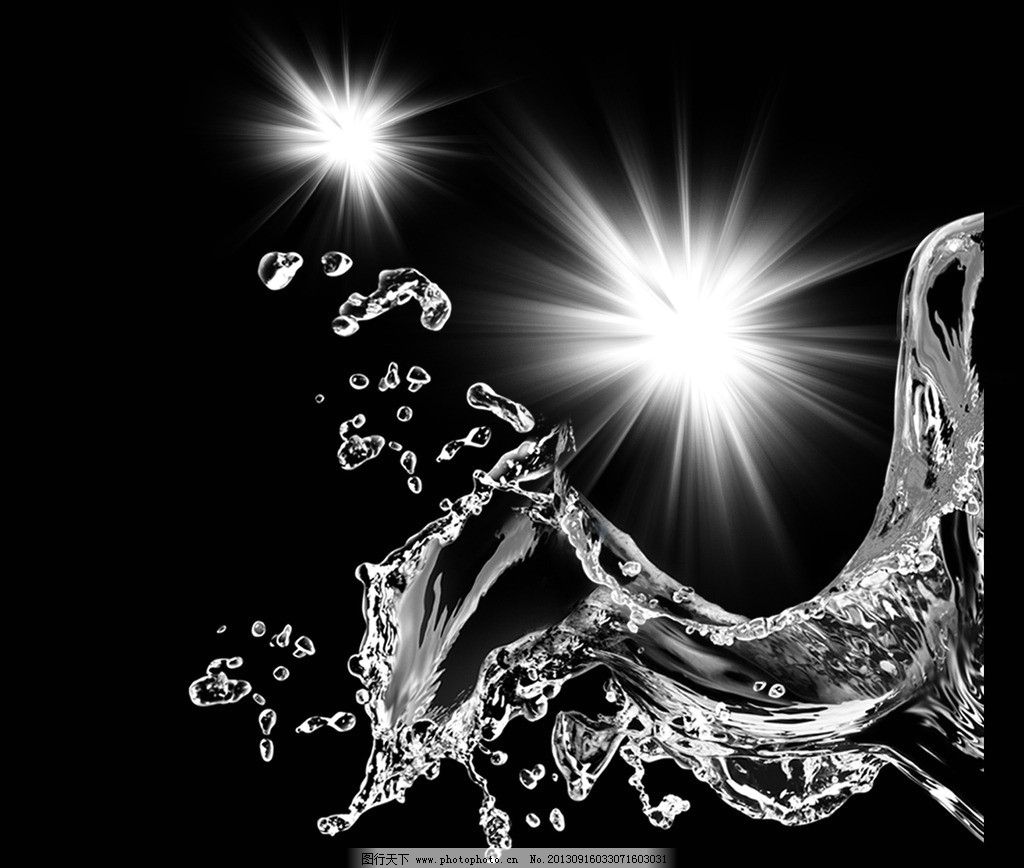动感水滴 放射状素材图片